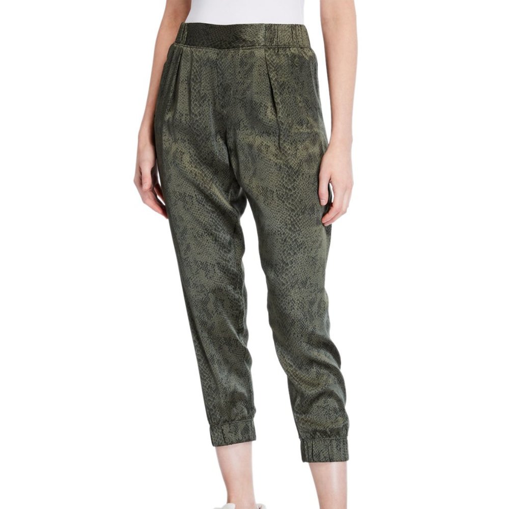 ATM ANTHONY THOMAS MELILLO Silk Snake-Print Joggers